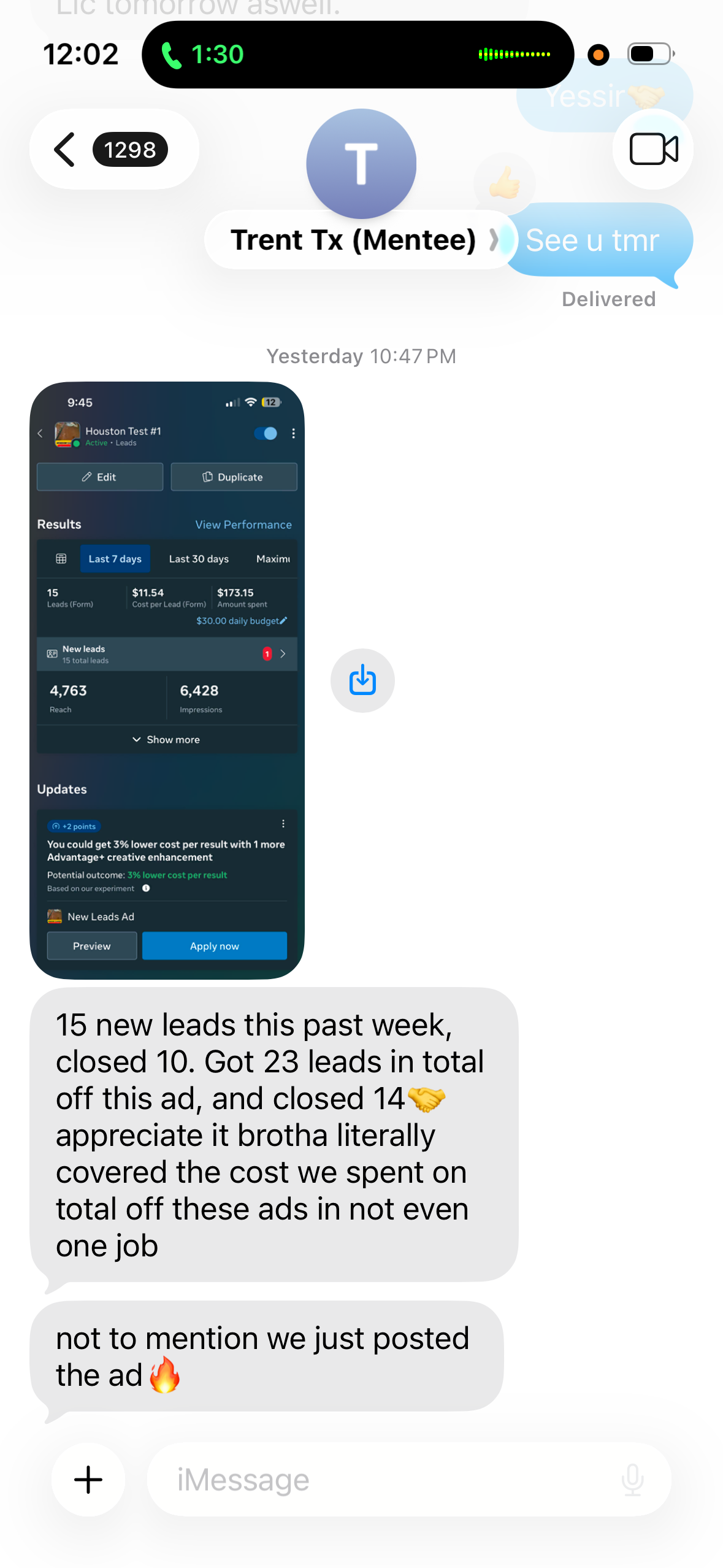 Client message screenshot 9