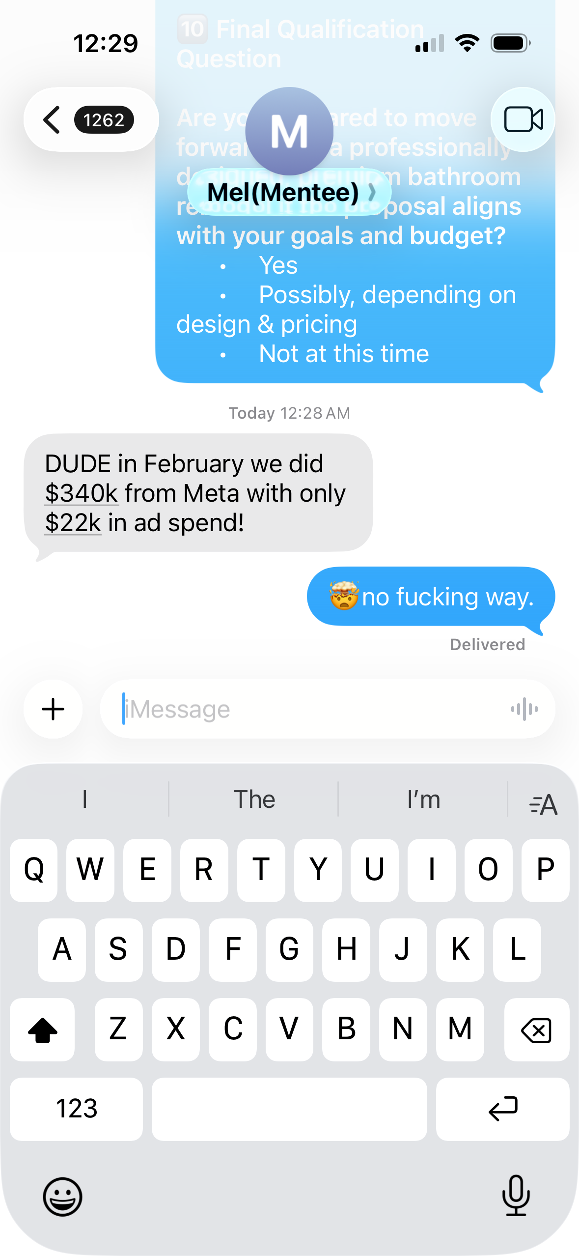 Client message screenshot 1