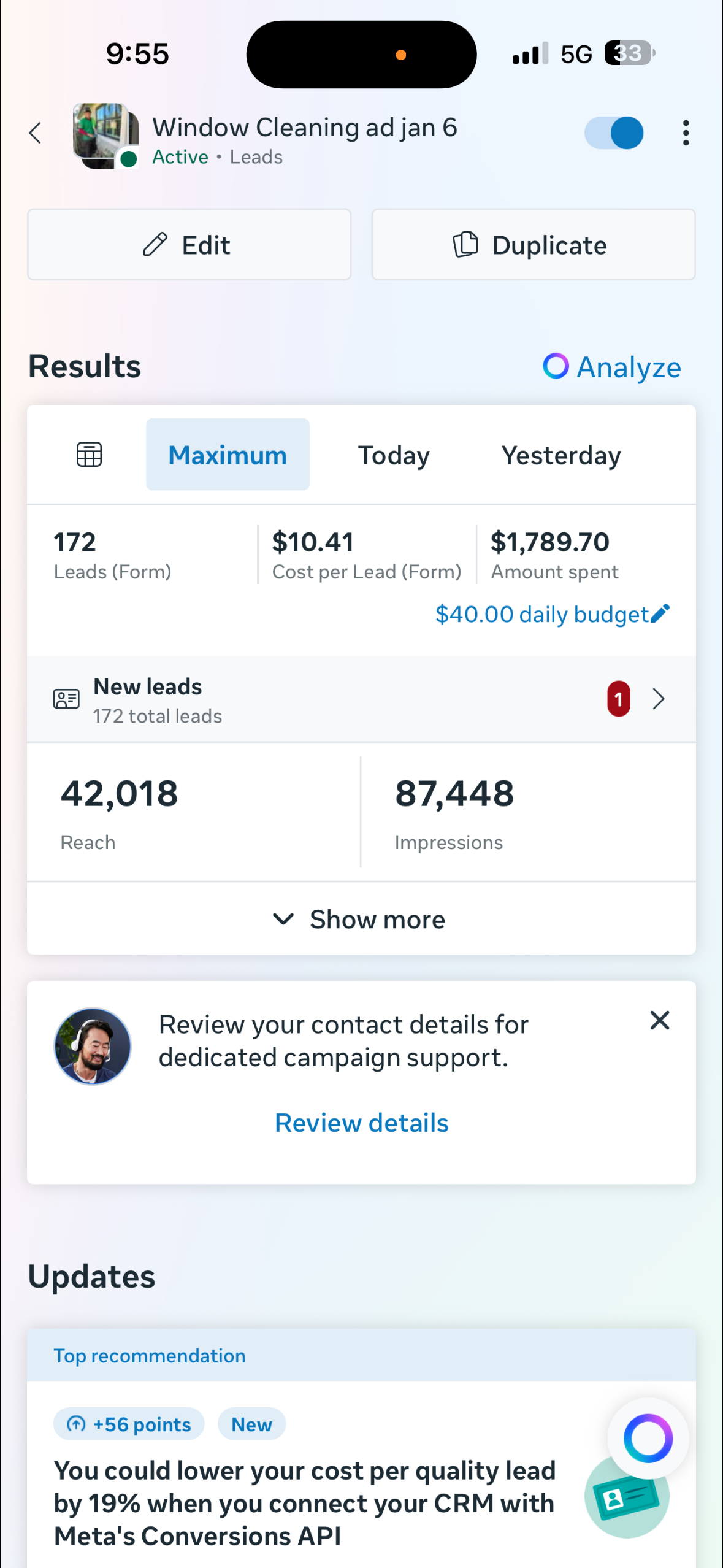 Advertising dashboard screenshot 5