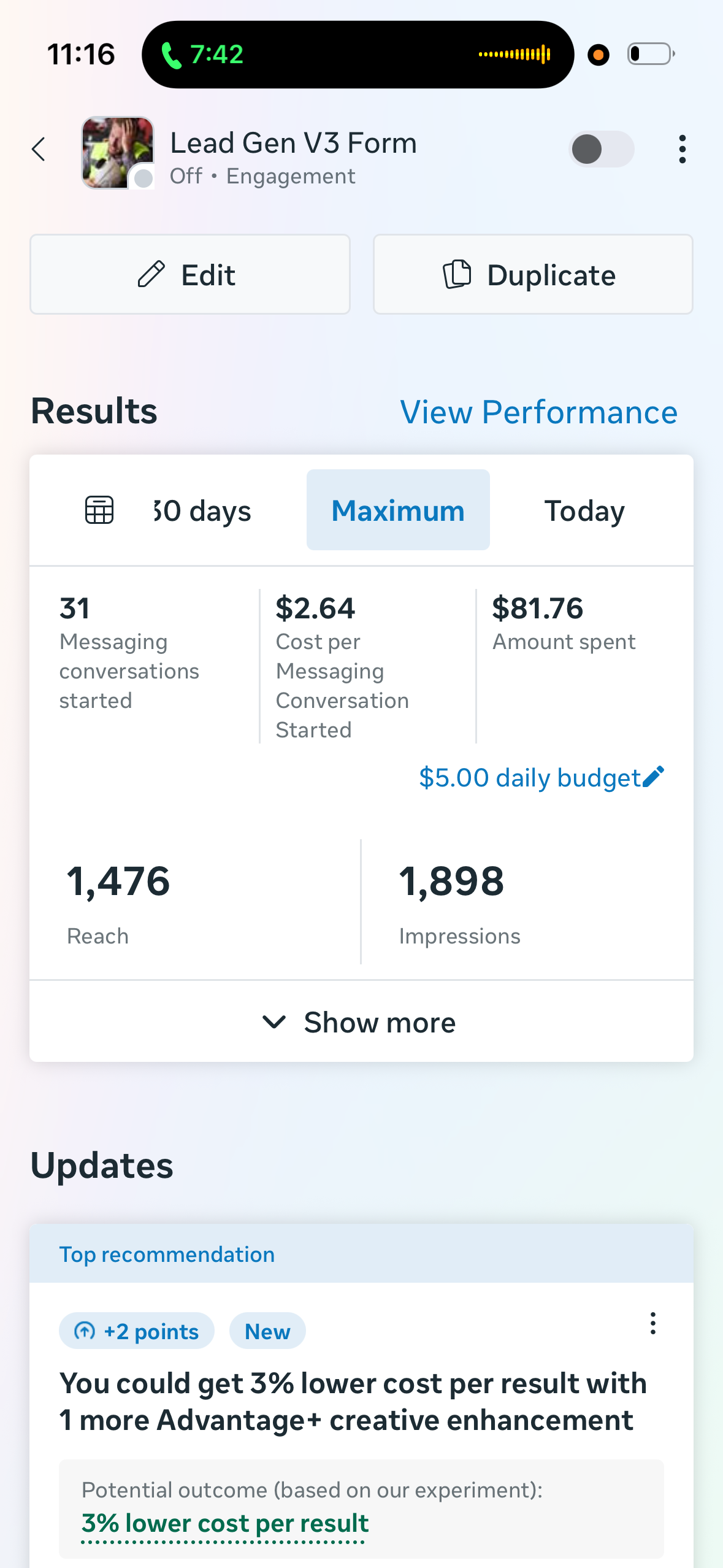 Advertising dashboard screenshot 12